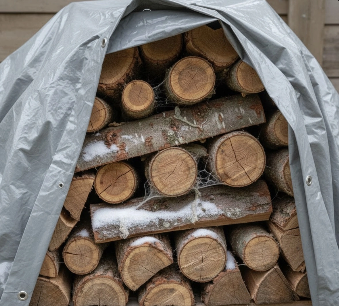 merule sur bois de chauffage